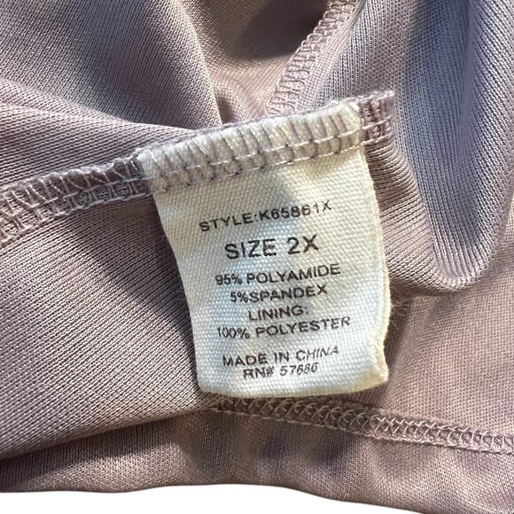 Paper + Tee Lace Sleeveless Lined Top Women’s Plus Size 2X Keyhole Back - Picture 10 of 10